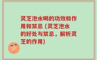 灵芝泡水喝的功效和作用和禁忌 (灵芝泡水的好处与禁忌，解析灵芝的作用)