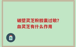 破壁灵芝粉胶囊过敏？血灵芝有什么作用