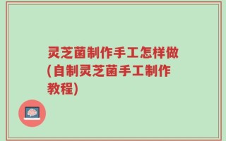 灵芝菌制作手工怎样做(自制灵芝菌手工制作教程)