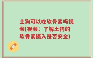 土狗可以吃软骨素吗视频(视频：了解土狗的软骨素摄入是否安全)