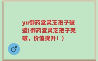 yu御药堂灵芝孢子破壁(御药堂灵芝孢子壳破，价值提升！)
