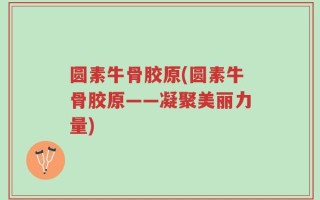 圆素牛骨胶原(圆素牛骨胶原——凝聚美丽力量)