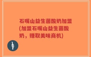 石嘴山益生菌酸奶加盟(加盟石嘴山益生菌酸奶，赚取美味商机)