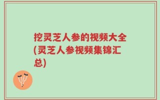 挖灵芝人参的视频大全(灵芝人参视频集锦汇总)