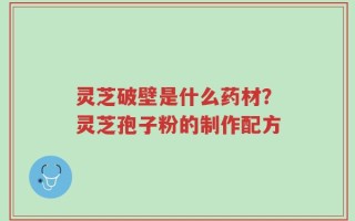 灵芝破壁是什么药材？灵芝孢子粉的制作配方