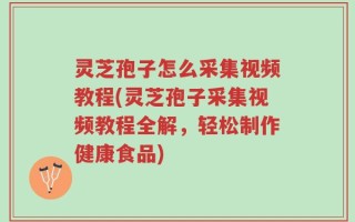 灵芝孢子怎么采集视频教程(灵芝孢子采集视频教程全解，轻松制作健康食品)