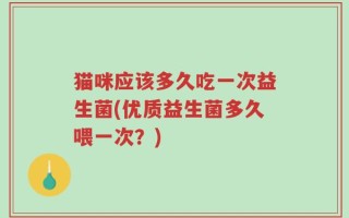 猫咪应该多久吃一次益生菌(优质益生菌多久喂一次？)