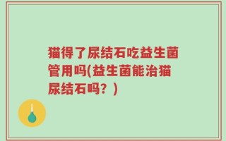 猫得了尿结石吃益生菌管用吗(益生菌能治猫尿结石吗？)