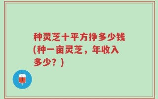 种灵芝十平方挣多少钱(种一亩灵芝，年收入多少？)