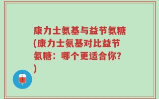 康力士氨基与益节氨糖(康力士氨基对比益节氨糖：哪个更适合你？)