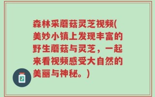森林采蘑菇灵芝视频(美妙小镇上发现丰富的野生蘑菇与灵芝，一起来看视频感受大自然的美丽与神秘。)