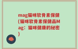 mag猫咪软骨素保健(猫咪软骨素保健品Mag：猫咪健康的秘密)