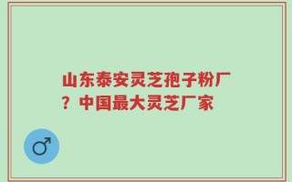 山东泰安灵芝孢子粉厂？中国最大灵芝厂家