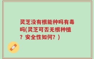 灵芝没有根能种吗有毒吗(灵芝可否无根种植？安全性如何？)
