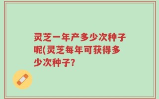 灵芝一年产多少次种子呢(灵芝每年可获得多少次种子？