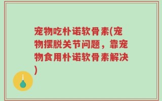 宠物吃朴诺软骨素(宠物摆脱关节问题，靠宠物食用朴诺软骨素解决)