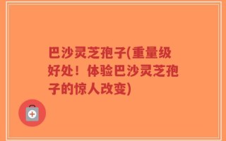 巴沙灵芝孢子(重量级好处！体验巴沙灵芝孢子的惊人改变)
