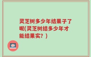 灵芝树多少年结果子了呢(灵芝树结多少年才能结果实？)