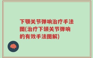 下颚关节弹响治疗手法图(治疗下颌关节弹响的有效手法图解)