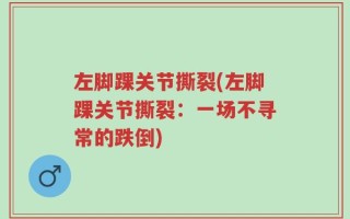 左脚踝关节撕裂(左脚踝关节撕裂：一场不寻常的跌倒)