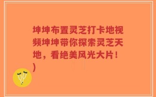 坤坤布置灵芝打卡地视频坤坤带你探索灵芝天地，看绝美风光大片！)