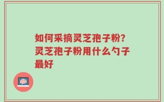 如何采摘灵芝孢子粉？灵芝孢子粉用什么勺子最好