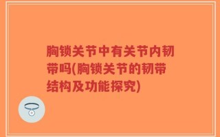 胸锁关节中有关节内韧带吗(胸锁关节的韧带结构及功能探究)