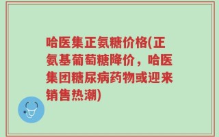 哈医集正氨糖价格(正氨基葡萄糖降价，哈医集团糖尿病药物或迎来销售热潮)