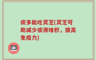 痰多能吃灵芝(灵芝可助减少痰液堆积，提高免疫力)