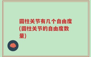 圆柱关节有几个自由度(圆柱关节的自由度数量)