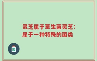 灵芝属于草生菌灵芝：属于一种特殊的菌类