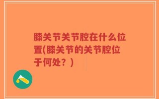 膝关节关节腔在什么位置(膝关节的关节腔位于何处？)