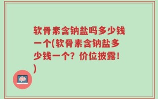 软骨素含钠盐吗多少钱一个(软骨素含钠盐多少钱一个？价位披露！)