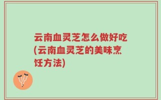 云南血灵芝怎么做好吃(云南血灵芝的美味烹饪方法)