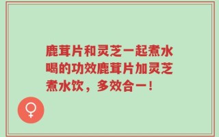 鹿茸片和灵芝一起煮水喝的功效鹿茸片加灵芝煮水饮，多效合一！