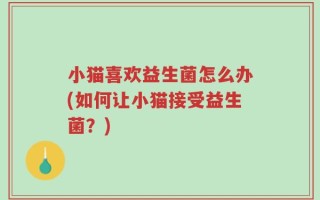 小猫喜欢益生菌怎么办(如何让小猫接受益生菌？)