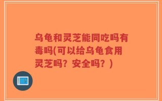 乌龟和灵芝能同吃吗有毒吗(可以给乌龟食用灵芝吗？安全吗？)