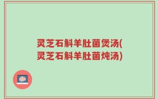 灵芝石斛羊肚菌煲汤(灵芝石斛羊肚菌炖汤)