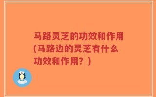 马路灵芝的功效和作用(马路边的灵芝有什么功效和作用？)