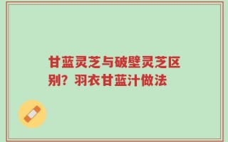 甘蓝灵芝与破壁灵芝区别？羽衣甘蓝汁做法