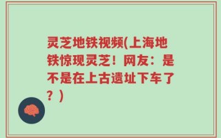 灵芝地铁视频(上海地铁惊现灵芝！网友：是不是在上古遗址下车了？)