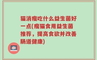 猫消瘦吃什么益生菌好一点(瘦猫食用益生菌推荐，提高食欲并改善肠道健康)
