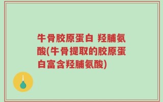 牛骨胶原蛋白 羟脯氨酸(牛骨提取的胶原蛋白富含羟脯氨酸)