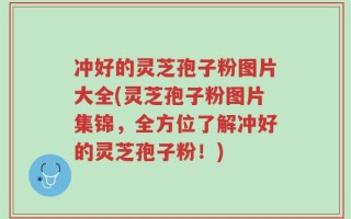 冲好的灵芝孢子粉图片大全(灵芝孢子粉图片集锦，全方位了解冲好的灵芝孢子粉！)