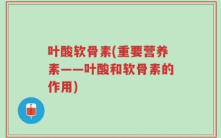 叶酸软骨素(重要营养素——叶酸和软骨素的作用)