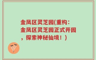 金凤区灵芝园(重构：金凤区灵芝园正式开园，探索神秘仙境！)