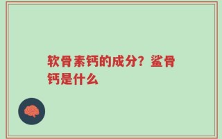 软骨素钙的成分？鲨骨钙是什么