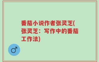 番茄小说作者张灵芝(张灵芝：写作中的番茄工作法)