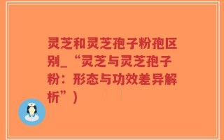 灵芝和灵芝孢子粉孢区别_“灵芝与灵芝孢子粉：形态与功效差异解析”)