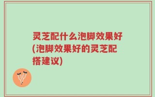 灵芝配什么泡脚效果好(泡脚效果好的灵芝配搭建议)